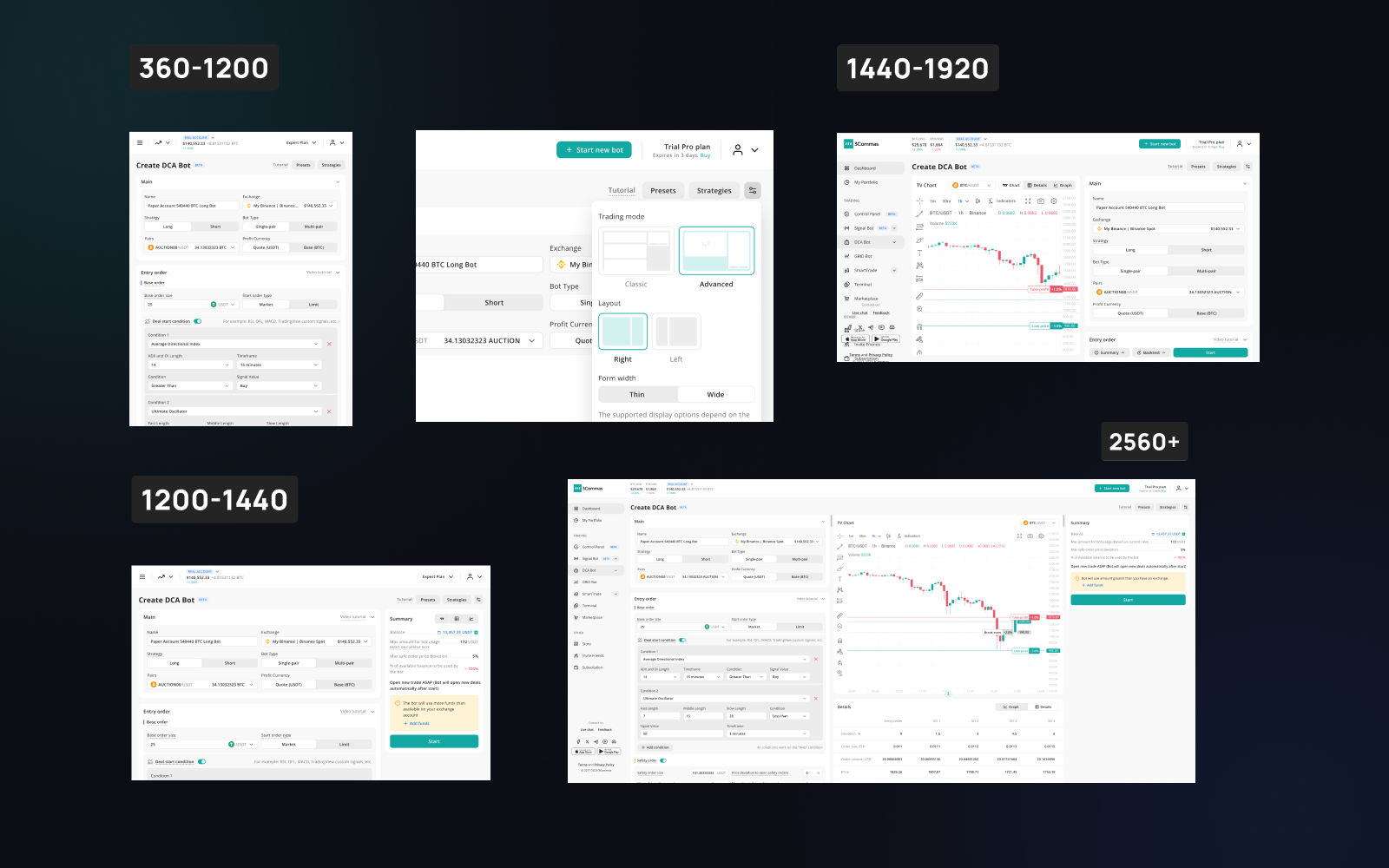 Responsive set — all breakpoints